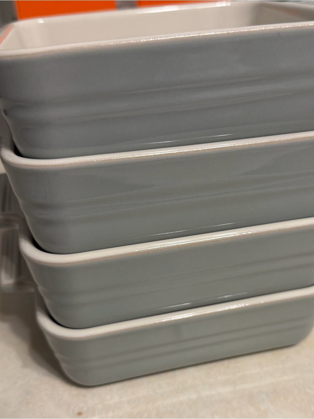 Le Creuset set of 4 mini bakeware Pistache 14 cm